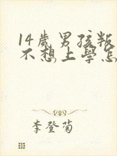 14岁男孩叛逆不想上学怎么办