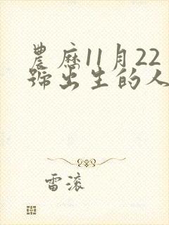 农历11月22号出生的人的命运