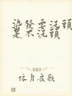 染发要洗头染还是不洗头