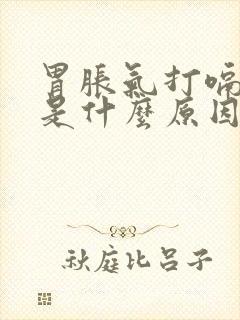 胃胀气打嗝放屁是什么原因呢封面