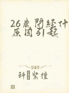 26岁闭经什么原因引起