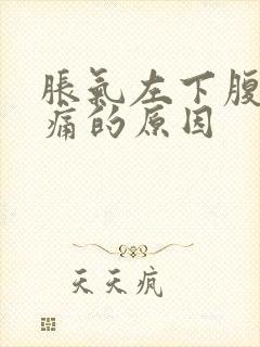 胀气左下腹部隐痛的原因