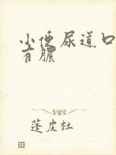 小便尿道口刺痛有脓