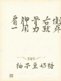 肩胛骨右侧右手一用力就疼