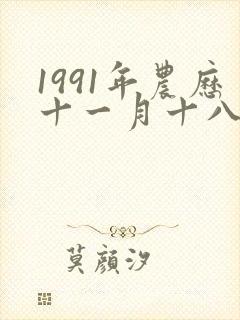 1991年农历十一月十八日出生女的命运如何封面
