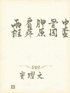 两肩胛骨中间脊椎疼原因查明封面