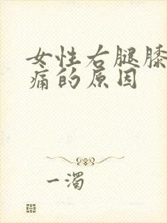 女性右腿膝盖疼痛的原因封面
