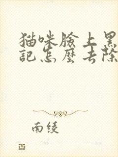 猫咪脸上黑色胎记怎么去除封面