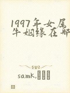 1997年女属牛姻缘在哪年封面