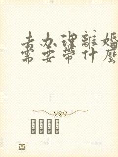 去办理离婚手续需要带什么东西