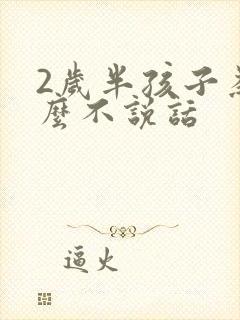 2岁半孩子为什么不说话封面