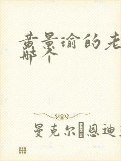 黄景瑜的老婆是哪个