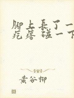 脚上长了一个硬疙瘩 碰一下会疼