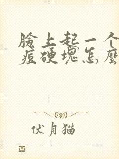 脸上起一个大痘痘硬块怎么办