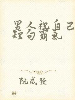 男人祝自己生日短句霸气封面