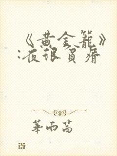 《黄金笼》作者:夜很贫瘠封面