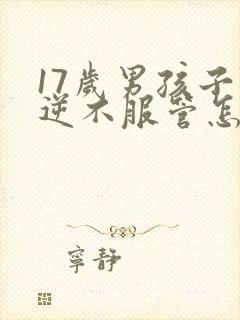 17岁男孩子叛逆不服管怎么办