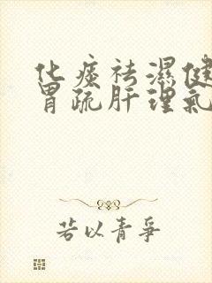 化痰祛湿健脾和胃疏肝理气