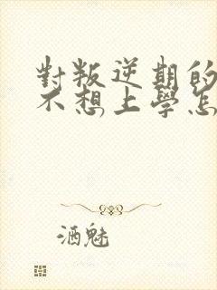 对叛逆期的男孩不想上学怎么办