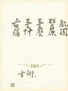 右手手臂肌肉疼痛什么原因引起的