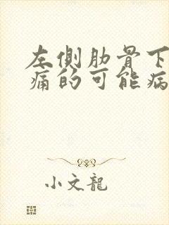 左侧肋骨下边疼痛的可能病因封面