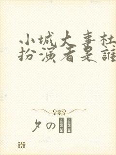 小城大事杜涛的扮演者是谁