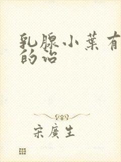 乳腺小叶有增生的治