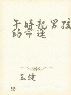 午时龙男孩出生的命运封面