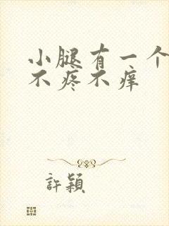 小腿有一个疙瘩不疼不痒封面