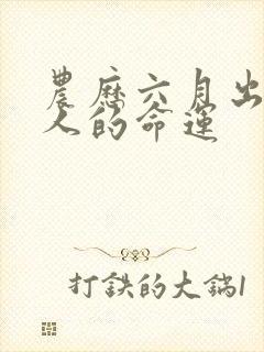 农历六月出生的人的命运