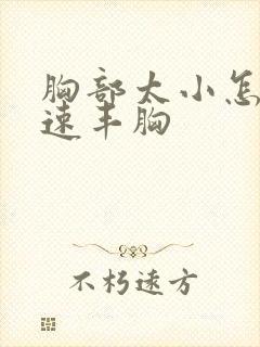 胸部太小怎样快速丰胸