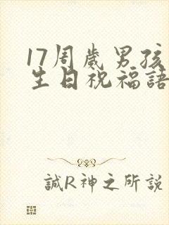 17周岁男孩子生日祝福语简短