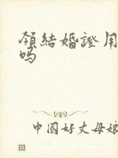 领结婚证用预约吗