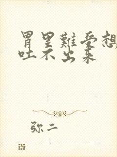 胃里难受想吐又吐不出来封面