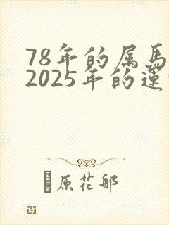 78年的属马女2025年的运势怎样