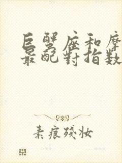 巨蟹座和摩羯座最配对指数是多少