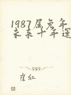 1987属兔年未来十年运势封面