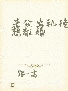 老公出轨后老婆想离婚