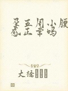 孕五周小腹坠胀感正常吗封面