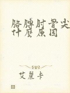 胳膊肘骨尖疼是什么原因