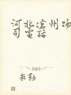 河北沧州物流公司电话封面