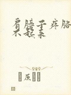 肩膀子疼胳膊抬不起来