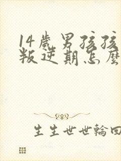 14岁男孩孩子叛逆期怎么管