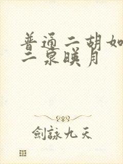 普通二胡如何拉二泉映月