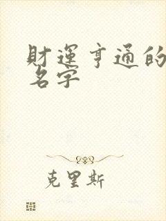 财运亨通的微信名字