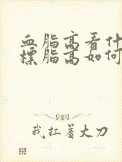 血脂高看什么指标脂高如何调理