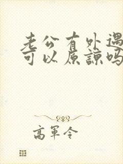 老公有外遇真的可以原谅吗封面