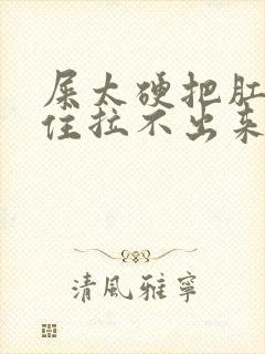 屎太硬把肛门堵住拉不出来怎么办封面