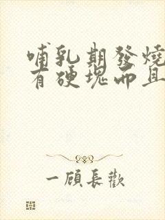 哺乳期发烧乳房有硬块而且疼怎么办