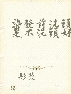 染发前洗头好还是不洗头好呢封面